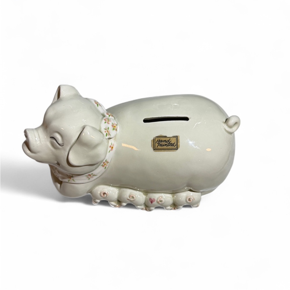Vintage Fitz And Floyd Piglets & Mom in a Hog Heaven PIGGY BANK